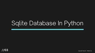 Creating Sqlite Database | Password Manager Using Python | Episode 3