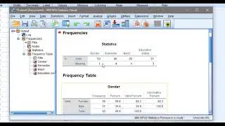 How to calculate the frequencies and precentages in SPSS