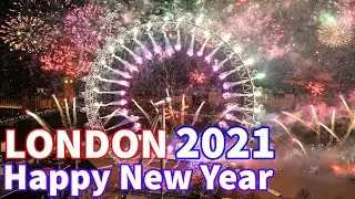 London 2021 -  New Year's Eve -  Fireworks 4k