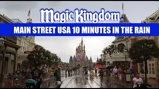 Walt Disney World 10 Minutes on Main Street USA Magic Kingdom Labor Day Weekend In The Rain 💧☂