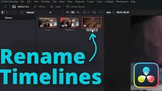 DaVinci Resolve - Rename a Timeline