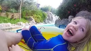 Water Park Fun for Kids with Spelling - Water Slides, Rafts, Pools - Educational Video for Children