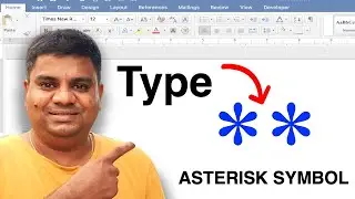 How to type Asterisk on Keyboard