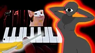 Seek zero two dodging meme * roblox doors (how to play on a POP CAT piano APP)