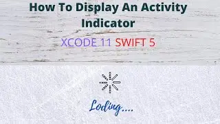How To Display An Activity Indicator | Xcode 11 Swift 5