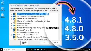 Windows 10 How to uninstall NET Framework 3.5 & 4.8 | Turn off Net Framework Advance Services