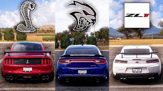 HELLCAT REDEYE Vs CAMERO ZL1 VS MUSTANG GT500 (FORZA HORIZON)