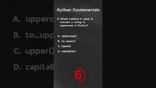 Which method is used to convert a string to uppercase in Python? | Python Questions