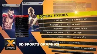 XEffects 3D Sports Graphics for Final Cut Pro X FCPX Templates Plugins