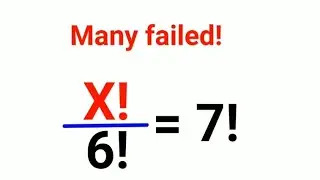 (x! ÷ 6!) =7!Literally 90% got it wrong!!