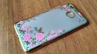 Силиконовый чехол со стразами для Xiaomi Redmi 4X