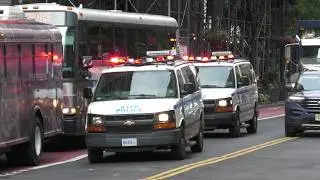 UNCUT + HEAVY TRAFFIC: NYU LANGONE AMBULANCES 1353 & 1356 + 2 NYPD VANS RESPONDING