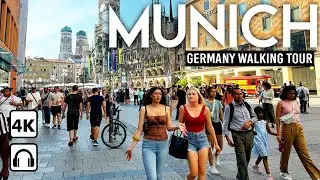 MUNICH, Germany 🇩🇪 4K Walking Tour, Downtown Sunny Day 2024 ☀️