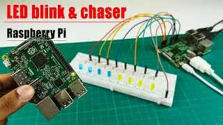 How to blink an LED bulb and how to make an LED chaser using a Raspberry Pi board