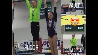 Alexa competing Level 6 Gymnastics Flower Power Invitational 2017