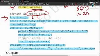 Program to calculate average marks of n students using a function where n is entered by the user.