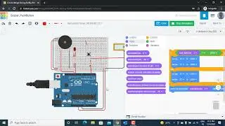 Controlling Buzzer using Push Button with Arduino in Tinkercad circuits | Tinkercad Circuit Project