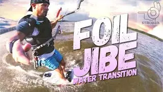 Kite Hydrofoiling -Foil Surface Jibe (Gybe) (Beginner)