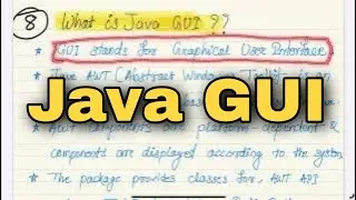 What Is Java GUI -  2/3 Marks Short Notes || Class 12 Computer #dowithme #chseodisha #class12
