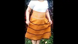 Укорачиваем вязаное крючком платье платье