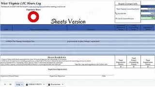 West Virginia LPC Clinical Hours Tracker