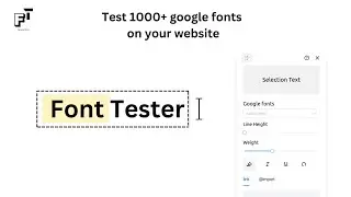 Easiest way to test fonts on your website - Font Tester extension 🚀