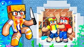 I Built a SECRET UNDERWATER House to Hide From CRAZY FAN GIRL in Minecraft!