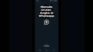 Menulis urutan angka di WhatsApp #shorts