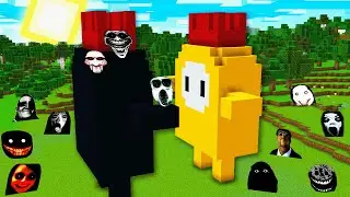 SURVIVAL FALL GUYS BASE JEFF THE KILLER and SCARY NEXTBOTS in Minecraft - Gameplay - Coffin Meme