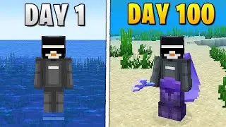 I Survived 100 Days Of Hardcore Minecraft, In An Ocean Only World 