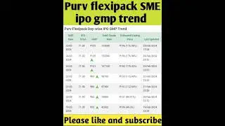 purv flexipack SME ipo gmp