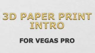 Vegas Pro Template 3D Paperprint Intro for free download