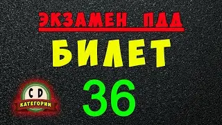 Билеты ПДД категории СД: Решаем билет ГИБДД № 36