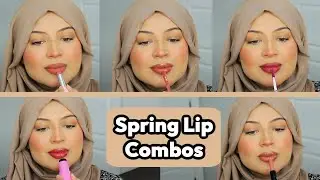 MY CURRENT FAVOURITE  SPRING LIP COMBOS 2024 | ELF POUT CLOUT, HUDA BEAUTY FAUX FILLER & MORE!