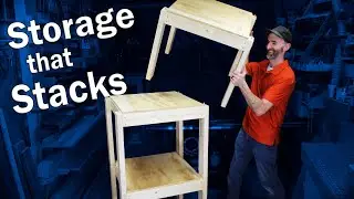 DIY Stackable Storage Shelving Tables