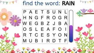 Spring Word Search Game | Find the words in the word search | English Words | Fun Learning Videos