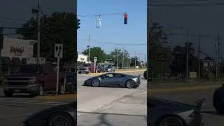 Modded Lamborghini Huracan LP610-4 Leaving Cars & Coffee