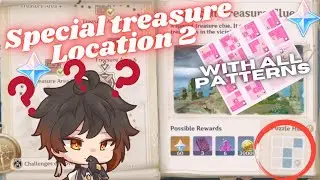 Special treasure location 2 | Genshin impact lost riches mini Seelie event | All puzzle patterns