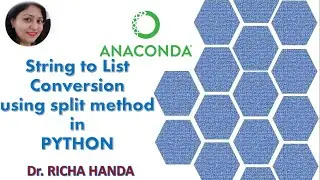 String to List Conversion using split() method