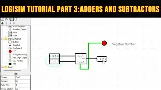 Logisim Tutorial part 3:Adders and Subtractors