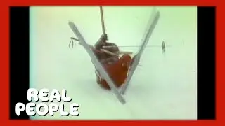 Skiing Mishaps | Real People | George Schlatter