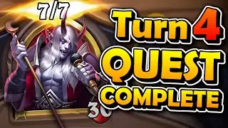 Quest Complete on Turn 4! | Hearthstone Battlegrounds