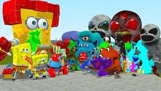 CURSED SPONGEBON VS GARTEN OF BANBAN 1-4 FAMILY In Garry's Mod!