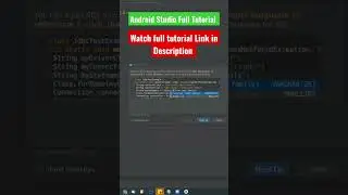 Android Studio Tutorial For beginners #android #androidstudio #shorts