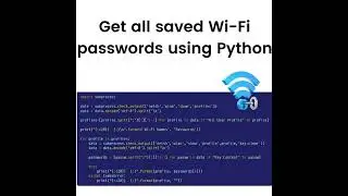 Get all saved WiFi passwords using Python 