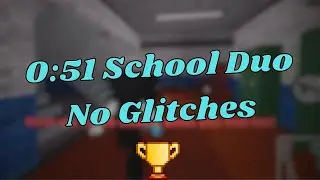 [New World Record] 0:51 School Duo Glitchless w/ 3H || Roblox Piggy Speedrun