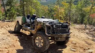 Wrecked 6.7 F250 Goes Rock Crawling pt 2 | Uwharrie Daniel Trail