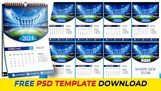 Calendar 2024 Template | Photoshop 2024