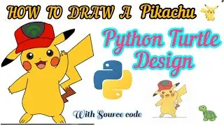 How to draw a Pikachu using python Turtle 🐢 | Python Turtle Design | Pikachu with code