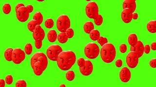 Floating Emoji Overlay Angry - Green Screen [FREE USE]